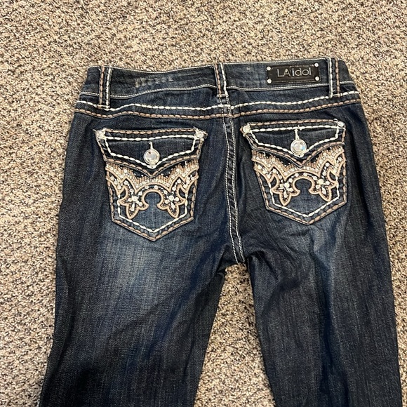 LA IDOL Jeans heavy stitching jewels pockets - Picture 3 of 3